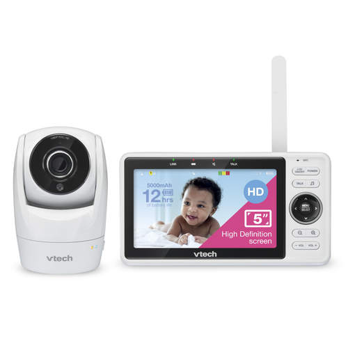 Baby Monitor VTech Smart Wi-Fi Con 2 Telecamere – Schermo HD 7”, Video FHD 1080p, App Gratuita, Controllo Pan/tilt/zoom, Ninne Nanne E Sensore Temperatura