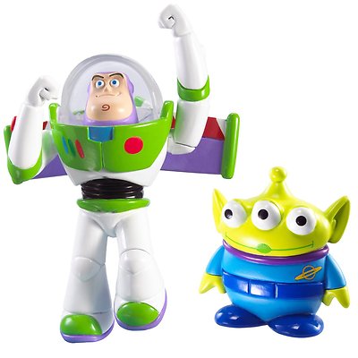 TOY STORY 20th ANNIVERSARY FLYING BUZZ LIGHTYEAR & ALIEN FIGURE