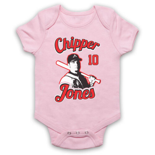 ATLANTA CHIPPER JONES BASEBALL UNOFFICIAL BRAVES PLAYER BABY GROW BABYGROW GIFT - Picture 1 of 10