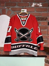 Vintage 90s NHL KOHO CHRIS GRATTON #77 Buffalo Sabres Red Butterknives Jersey A