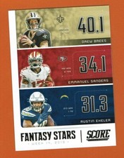 2019-20 Score Fantasy Stars FS-DEA Brees,Sanders,Ekeler