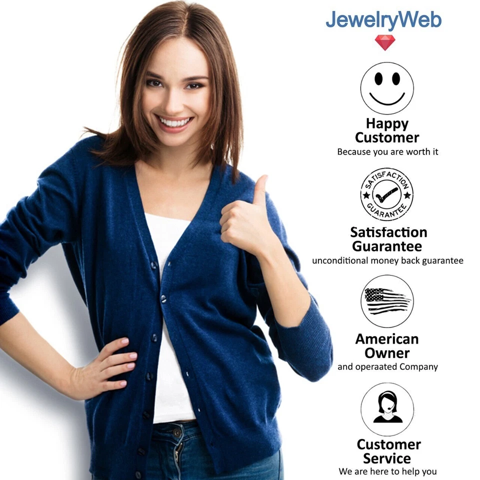 Anillo de vientre de diamantes simulados de circonita cúbica colgante lineal de cinco piedras de oro real de 14k para Foto 4 de 4