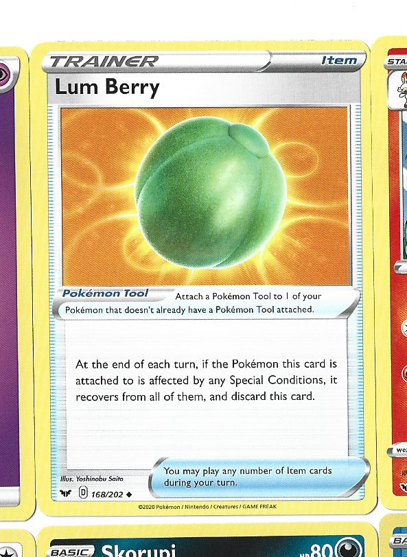 LUM BERRY - 168/202 - Trainer / Item - Pokemon Sword & Shield - Base Set