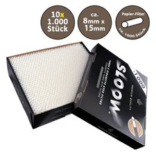 10000 Sloow Papier Filter Hülsen 8mm in Schachtel Zigarettenhülsen Filterhülsen