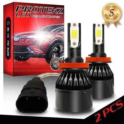LED Headlight Kit Protekz Hb4 9006 6000K 600W Low Beam for GMC Sierra 1992-2006