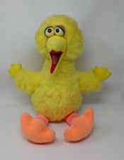 Sesame Street 1992 Talking Big Bird Stuffed Toy Pull String Talk