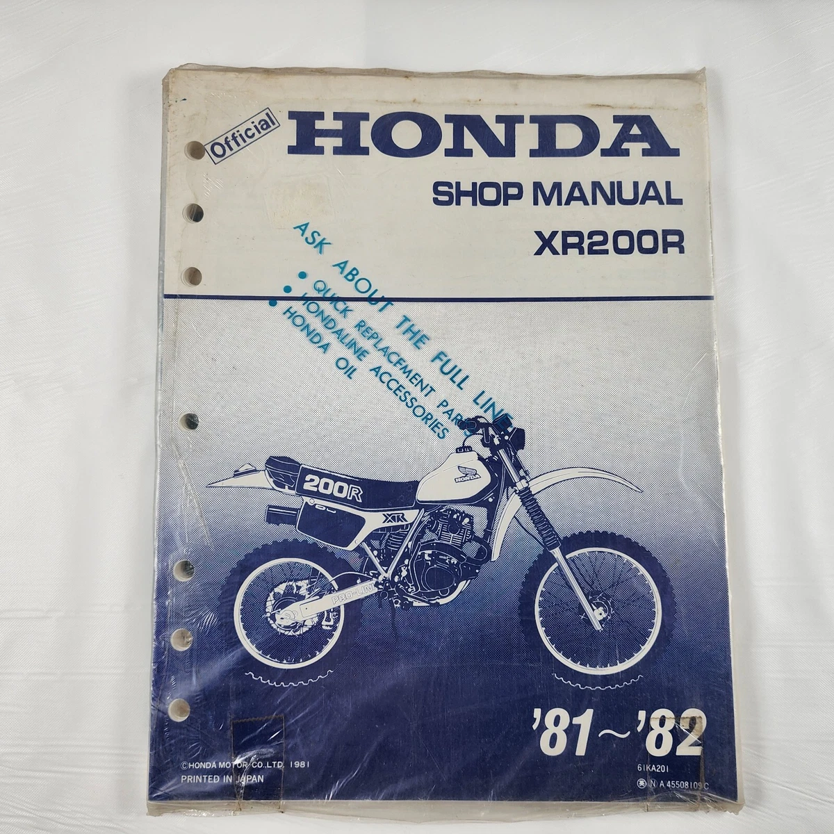 25+ XR200R Motorcycle Service & Repair Manuals for sale | Updated