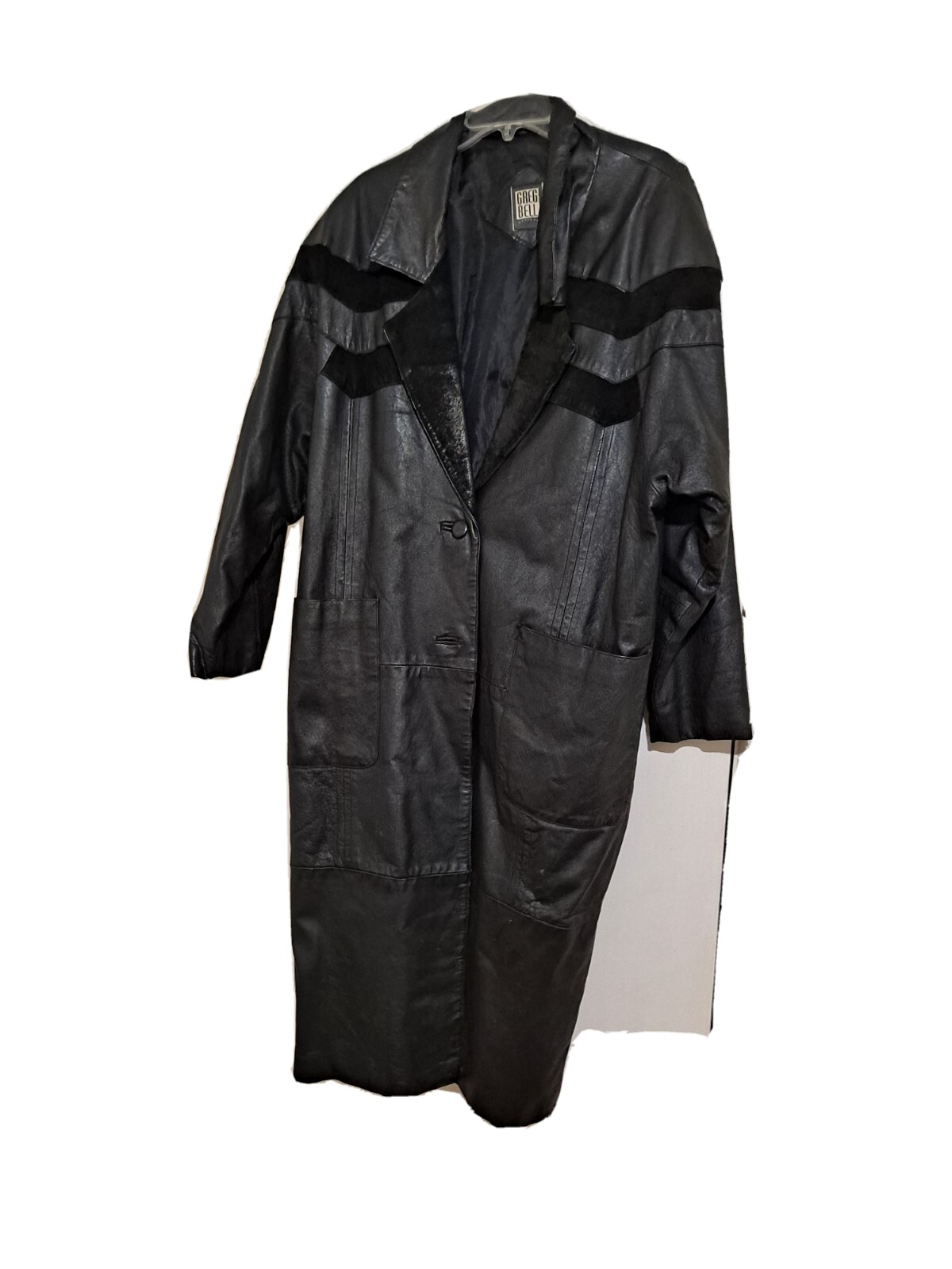 long black leather coat Gem