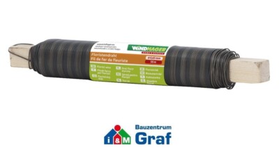 WINDHAGER Floristendraht Pflanzendraht Bastel-Draht 50m/0.65mm schwarz #86000834