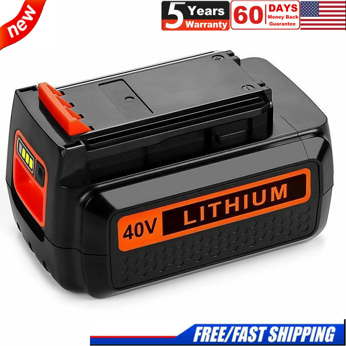 36V 4000mAh Lithium Battery for Black & Decker 40V Max LBXR36 LBX2040 LSW36