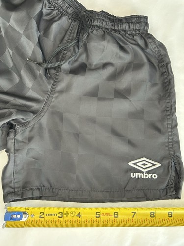 Umbro Shorts Youth XS Black Checkerboard Soccer Activewear Drawstring - Picture 8 of 11