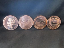 17 Coin Roll Lot Of 1 oz .999 Copper BU Rounds - SEE DESCRIPTION FOR DETAILS #2