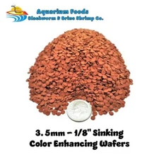 3.5mm Red Color Enhancing Sinking Wafers, For Bottom Feeding Fish FREE SHIPPING!