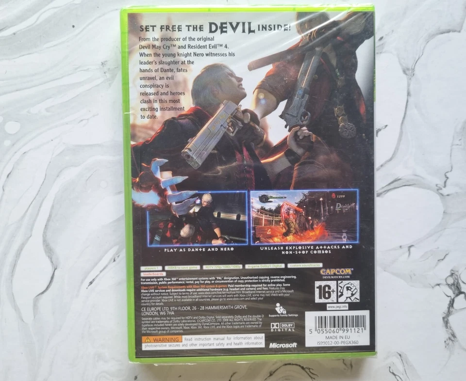 Devil May Cry 4 Microsoft Xbox 360 Game PAL BRAND NEW FACTORY SEALED - RARE - Image 2 of 3