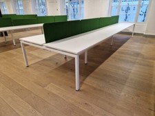 Used Narbutas 8-Person Bench Office Desk – Front-to-Front Compact Workstation