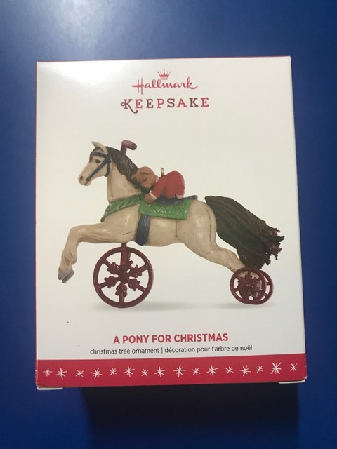 NIB 2016 HALLMARK KEEPSAKE ORNAMENT A Pony For Christmas 19th in the Series