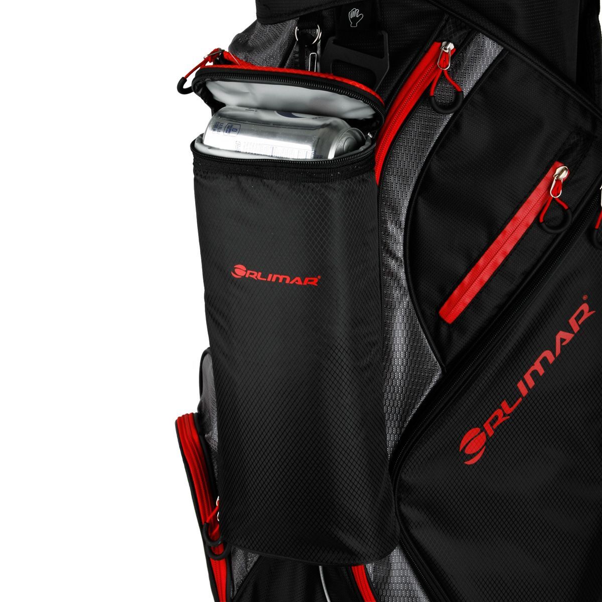 Orlimar Golf CRX Cooler Cart Bag, Black/Blue, 15 Way Divider with Cooler Pocket