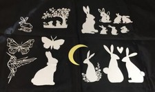 Deluxe Easter Bunny Die Cut Assortment  Cute Easter Designs Lots of Bunnies 