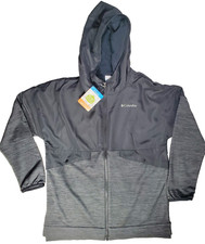 Columbia Jacket Out-Shield Full Zip Hoodie Youth XL 18/20 New Black/Grey