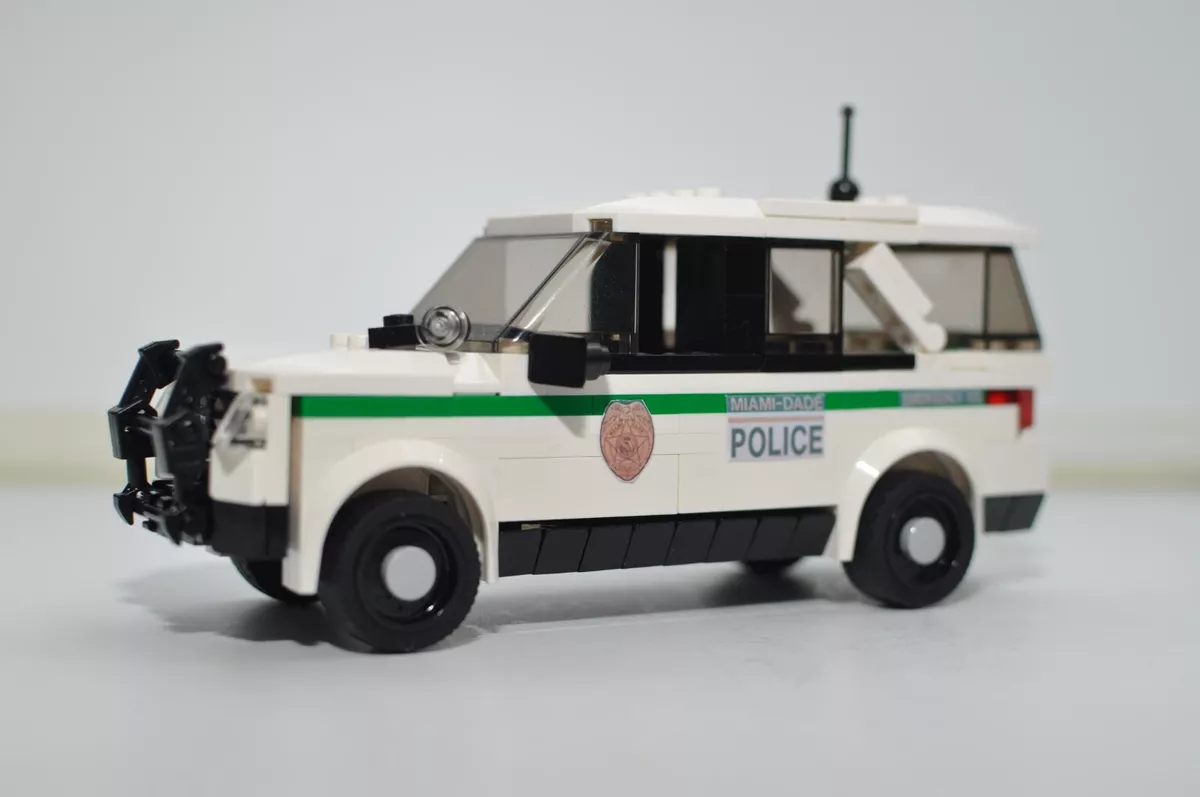 Custom Police Interceptor Utility Miami Dade White Compatible with LEGO®  Bricks