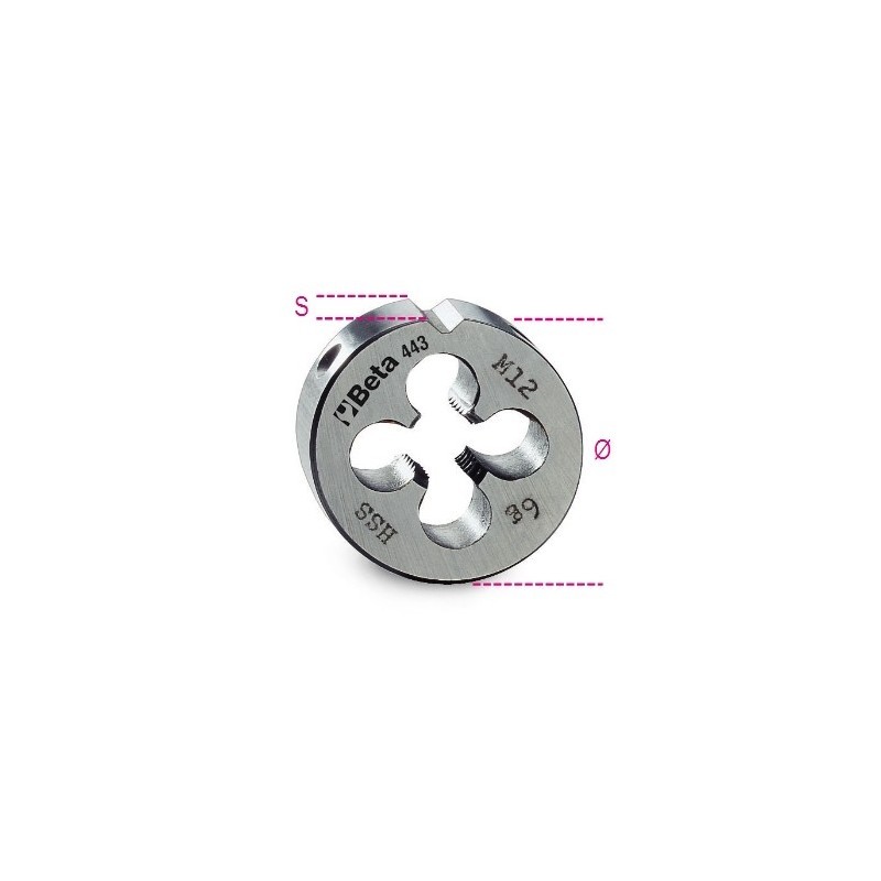 Filiera HSS Passo Fine M24x1 Art 443 - Alta Precisione per Filettatura