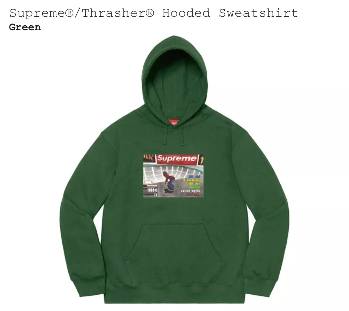 Brand New Supreme x Thrasher Game Hooded Sweatshirt Size Medium