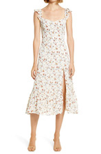 REFORMATION Bondi Floral Midi Ruffle Dress    Sz 0  $248  *715 