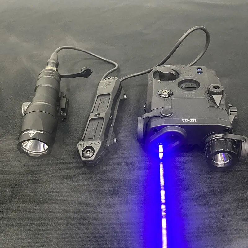 Tactical PEQ 15 UHP Blue Dot Laser IR Fill light Flashlight Dual