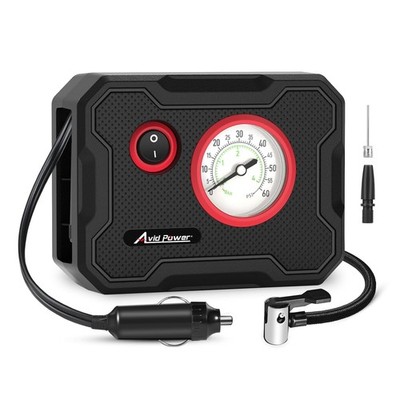 AVID POWER 12V Tire Inflator Portable Air Compressor, Portable Car Air Pump w/Di