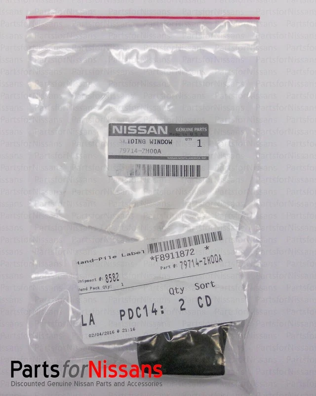 Palanca de cierre de ventana corredera genuina Nissan 79714-ZH00A Foto 4 de 4