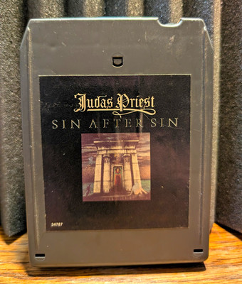 Judas Priest Sin After Sin 8 Track Tape Cartridge CBS PCA 34787 '77 Stereo Dolby
