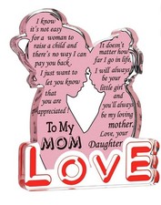Mothers Day Gifts for Mom - Acrylic Plaque Decor 5 x 3 From Daughter