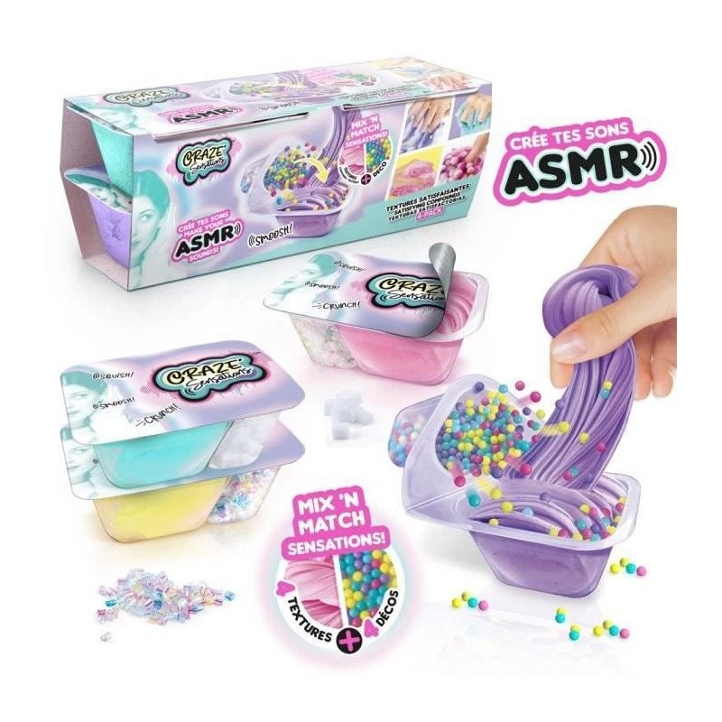 Kit ASMR CRAZE Sensations coffret cadeau original avec 4 textures satisfaisantes