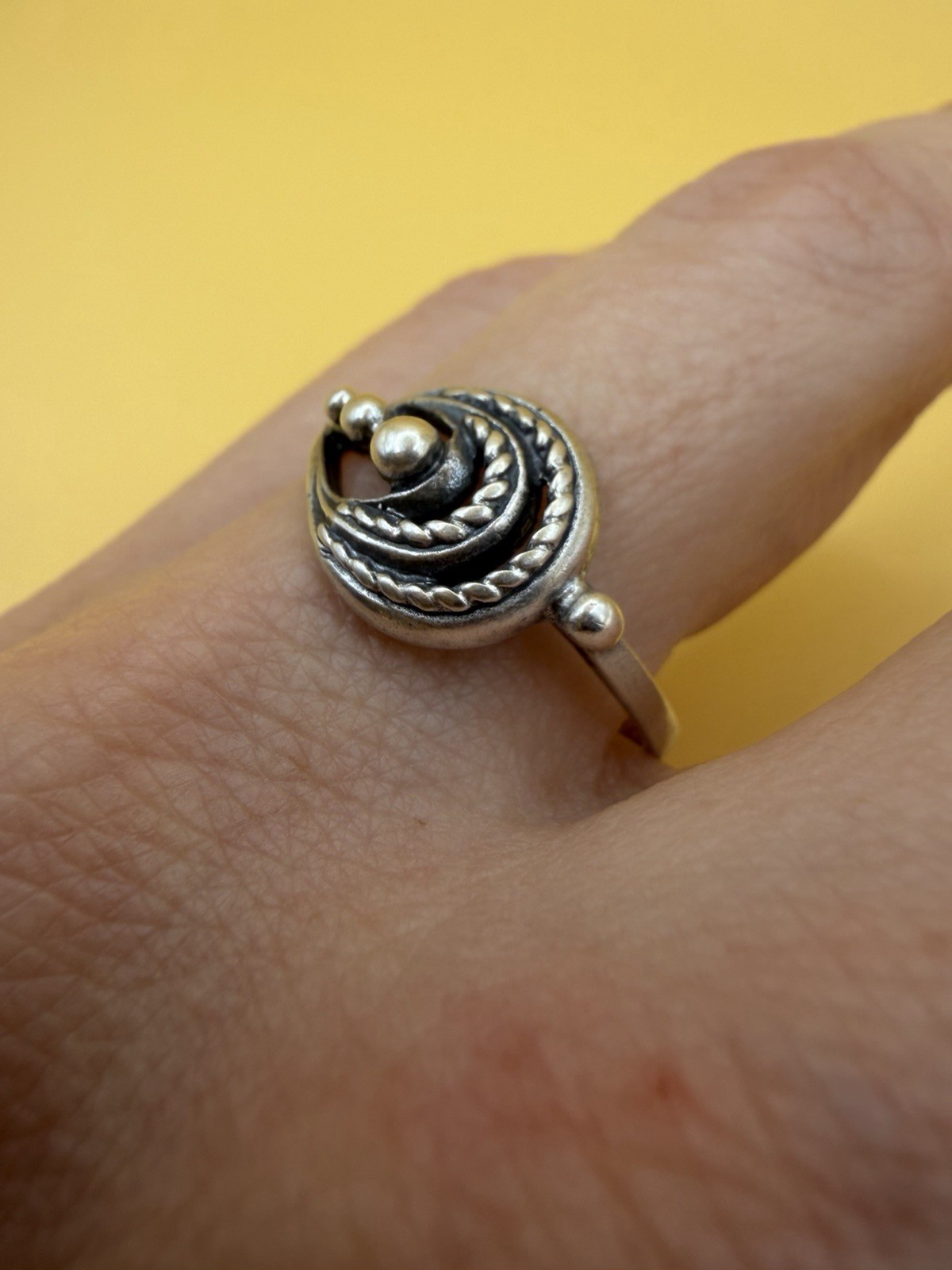 Soviet ring, 875 silver, size T #150 image 2