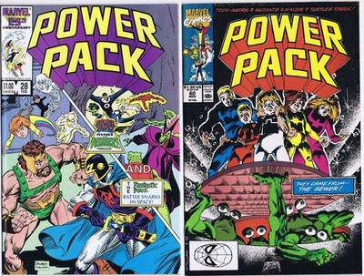 POWER PACK # 28, 60 US Comics 1986-90