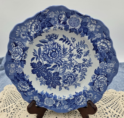 VTG Spode Blue Room Garden Collection British Flowers Jasmine Plate 9.5'' England