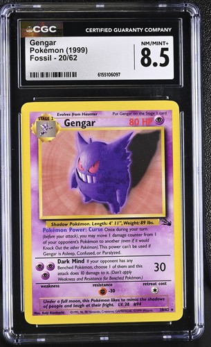 Gengar (Unlimited) graded CGC 8.5 for sale on eBay