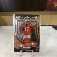 Panini 2021 Prizm Draft Picks Crusade Greg Rousseau Rookie #179 Miami Hurricanes