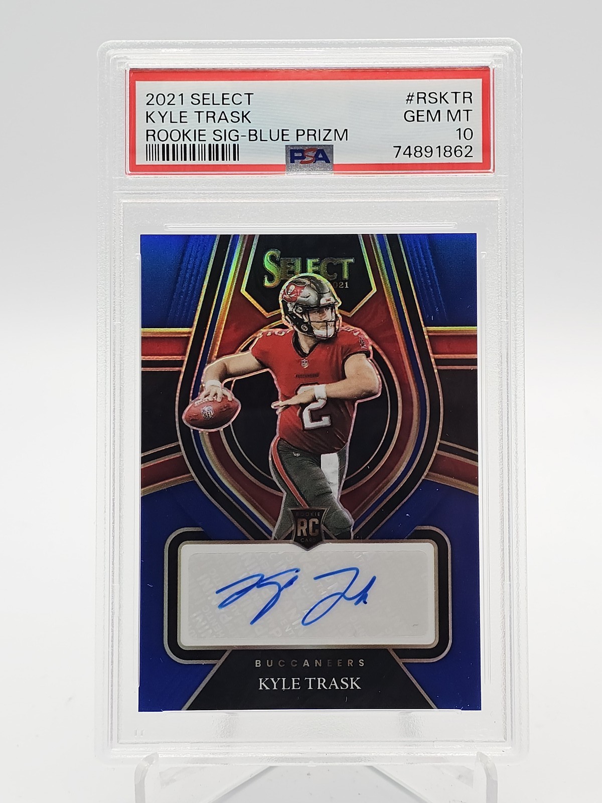 Kyle Trask Panini Select Rookie Signatures #RSKTR Blue