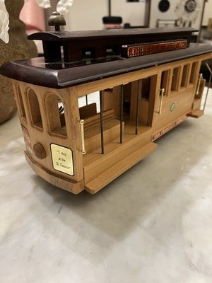 San Francisco Music Box Company Wooden Cable Car Music Box Powell & Hyde St