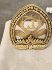 Vintage Brass Color Carved Spring Clip With Letter L Page Holder New — photo 2