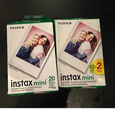 Fujifilm Instax Mini Instant Film 2 Twin Packs 40 Total Exposures ISO 800 White