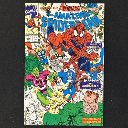 Marvel Comic Amazing Spider-Man #348 1991, 9.4/NM
