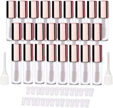 LTKJ 25 Pack 1.2 Ml Pretty Empty Lip Gloss Tubes Containers, Clear Mini Refillab
