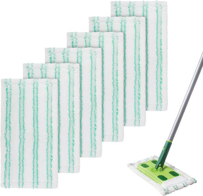 Microfiber Mop Pads Replacement for Quick Shine Hard Surface Floor Polish Mop: W