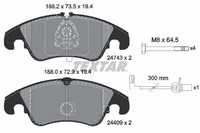 1 X Bremsbelagsatz BremsbeläGe Textar 2474301 FüR Audi A4 A5