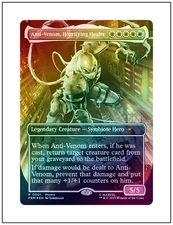 1x Anti-Venom, Horrifying Healer, Borderless Art Foil, Spider-Man Promo 1 MTG NM