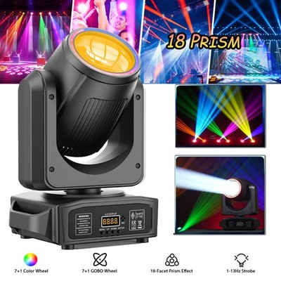 200W Beam Gobo Color 18Prism Stage Lighting Moving Head Light DJ Party Halloween
