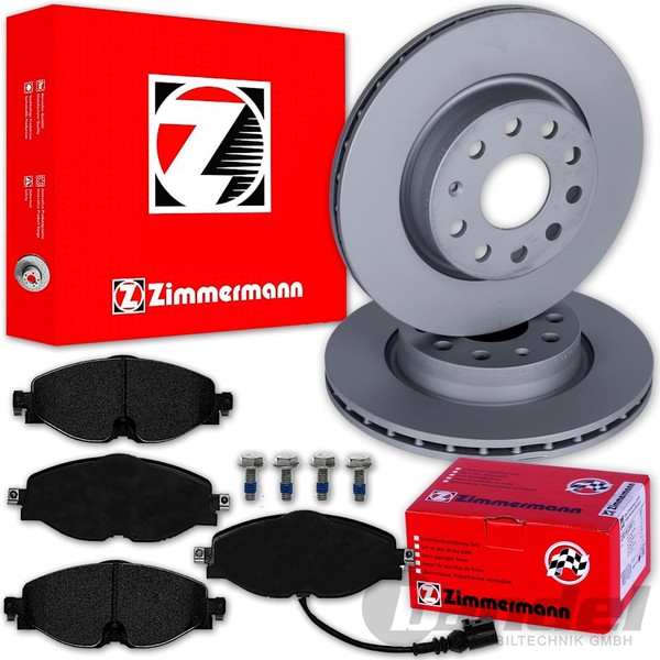 Zimmermann Bremsscheiben 288Mm + BelÄGe Vorne FüR A3 Q2 Ateca Leon Octavia Karoq-image