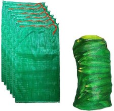 Qhinaster 50pcs Produce Storage Mesh Bags Extra 21.7 x 33.5 inches, Green